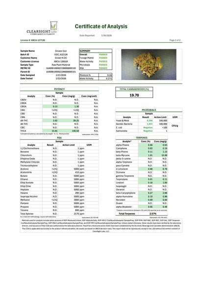 Pre Rolls Grease Gun THC 19.57%